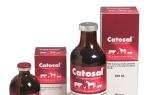 Veterinary drug Catosal: dosage and administration methods