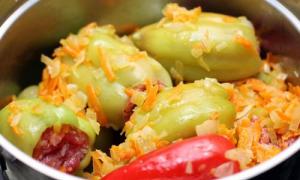 Stuffing pepper - brightening recipes